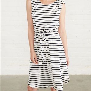 Desiree Drawstring Dress, marine stripe